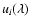 $u_i(\lambda)$