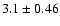 $3.1 \pm 0.46$