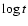 $\log t$