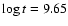 $\log t = 9.65$