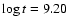 $\log t = 9.20$