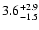 $\rm 3.6^{+2.9}_{-1.5}$