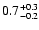 $\rm0.7^{+0.3}_{-0.2}$