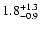 $\rm 1.8^{+1.3}_{-0.9}$