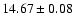 $14.67\pm0.08$
