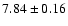 $7.84\pm0.16$
