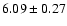 $6.09\pm0.27$
