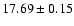 $17.69\pm0.15$