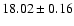 $18.02\pm0.16$