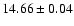 $14.66\pm0.04$