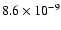 $8.6\times10^{-9}$
