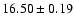 $16.50\pm0.19$