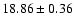$18.86\pm0.36$