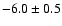 $-6.0\pm0.5$