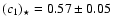 $(c_1)_{\star}=0.57\pm0.05$
