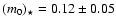 $(m_0)_{\star}=0.12\pm0.05$