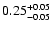 $\rm0.25^{+0.05}_{-0.05}$