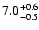 $\rm 7.0^{+0.6}_{-0.5}$