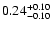 $\rm0.24^{+0.10}_{-0.10}$