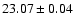 $23.07\pm0.04$