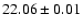 $22.06\pm0.01$