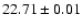 $22.71\pm0.01$
