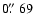 $0\hbox{$.\!\!^{\prime\prime}$ }69$
