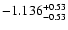 $\rm -1.136^{+0.53}_{-0.53}$