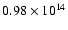 $0.98\times10^{14}$