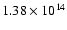 $1.38\times10^{14}$