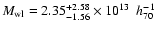 $M_{\rm
wl}=2.35^{+2.58}_{-1.56}\times10^{13}~~h_{70}^{-1}$