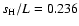 $s_{\rm H}/L=0.236$