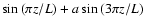 $\sin{(\pi z/L)}+a\sin{(3\pi z/L)}$