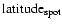 $\rm latitude _{spot}$