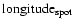 $\rm longitude _{spot}$