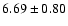 $6.69\pm 0.80$