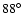 $88^{\circ}$