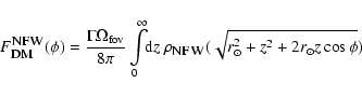\begin{displaymath}%
F_{\textsc{dm}}^{\textsc{nfw}}(\phi) = \frac{\Gamma\Omega_{...
..._{\textsc{nfw}}(\sqrt{r_\odot^2 + z^2 + 2 r_\odot z \cos\phi})
\end{displaymath}