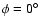 $\phi=0^\circ$