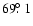 $69\hbox{$.\!\!^\circ$ }1$