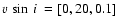 $v\,\sin\,i~=[0,20,0.1]$