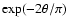 $\exp(-2\theta /\pi)$