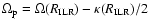 $\Omega_{\rm p}=\Omega(R_{\rm ILR})-\kappa(R_{\rm ILR})/2$