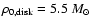 $\rho_{0,\rm disk}=5.5~M_\odot$