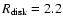 $R_{\rm disk}=2.2$
