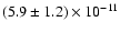 $(5.9\pm1.2)\times 10^{-11}$