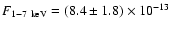 $F_{\rm
1-7~keV} = (8.4\pm1.8) \times 10^{-13}$