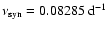 $\nu_{\rm syn} =0.08285~{\rm d}^{-1}$