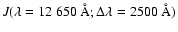 $J (\lambda=12~650~\AA; \Delta \lambda= 2500~\AA)$