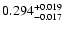 $\rm0.294^{+0.019}_{-0.017}$